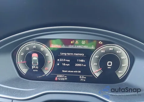 2022 Audi Q5 Premium Plus 45 Tfsi S Line Quattro S Tronic z USA, uszkodzony, nr VIN WA1EAAFY4N2085386